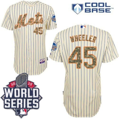 6863671bd82ff_1 Mets #45 Zack Wheeler Cream(Blue Strip) USMC Cool Base W/2015 World Series Patch Stitched MLB Jersey