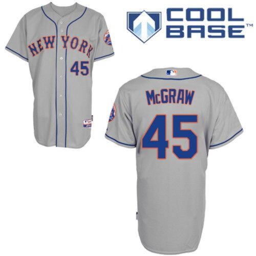 68636726533c6_1 Mets #45 Tug McGraw Grey Road Cool Base Stitched MLB Jersey