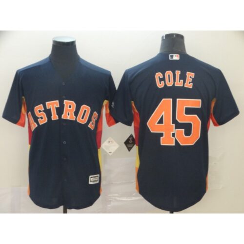 68636741d8e40_1 Men's Houston Astros #45 Gerrit Cole Navy Cool Base Stitched MLB Jersey