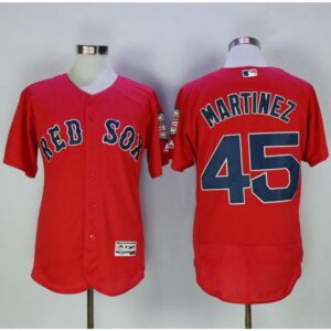 6863677d1138f_1 Red Sox #45 Pedro Martinez Red Flexbase Authentic Collection Stitched MLB Jersey