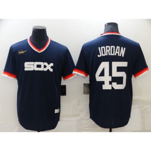 686367845fb21_1 Men's Chicago White Sox #45 Michael Jordan Navy Stitched Jersey