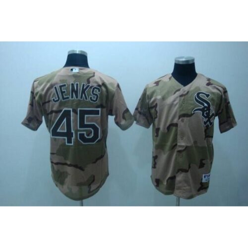 686367902ab72_1 White Sox #45 Bobby Jenks Stitched Camouflage MLB Jersey