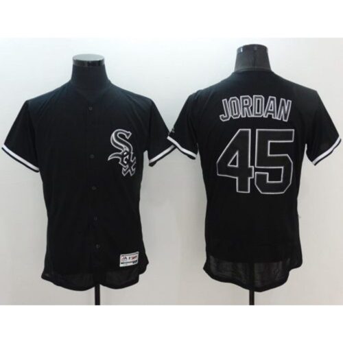 68636793deb16_1 White Sox #45 Michael Jordan Black Fashion Flexbase Authentic Collection Stitched MLB Jersey