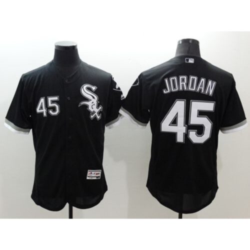 6863679abc282_1 White Sox #45 Michael Jordan Black Flexbase Authentic Collection Stitched MLB Jersey