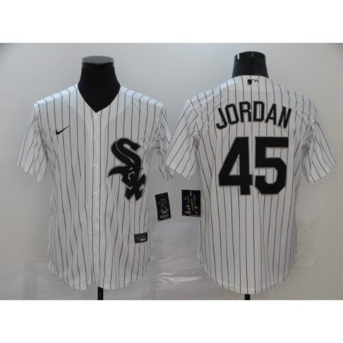 686367c674ddc_1 Men's Chicago White Sox #45 Michael Jordan White Cool Base Stitched MLB Jersey