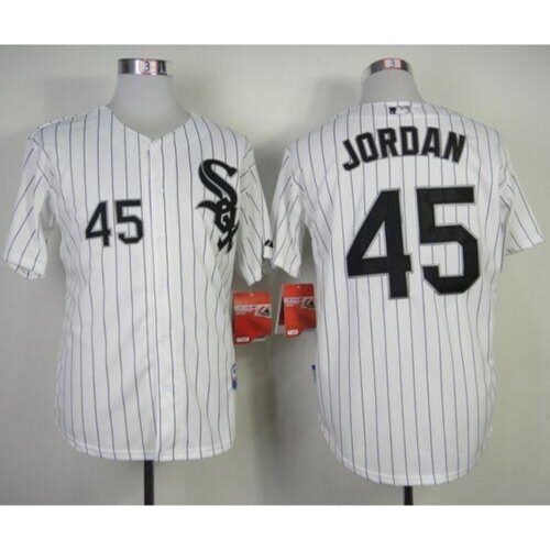 686367e479843_1 White Sox #45 Michael Jordan Stitched White Black Strip MLB Jersey