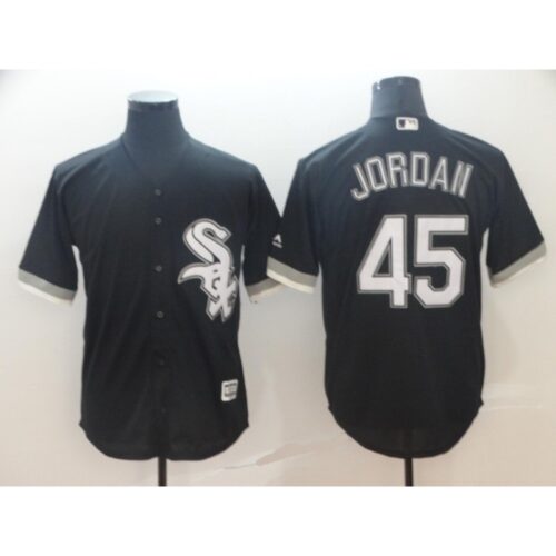 6863682b1dd0a_1 Men's Chicago White Sox #45 Michael Jordan Black Cool Base Stitched MLB Jersey
