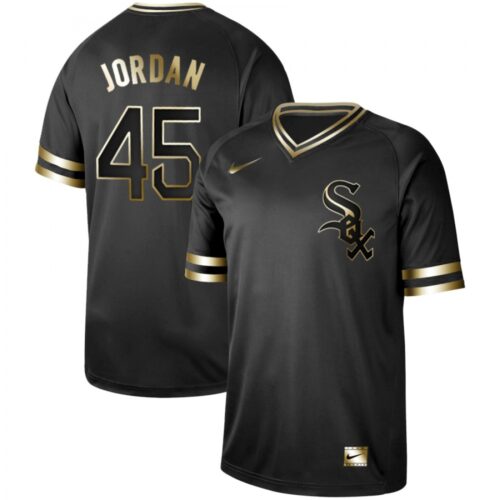 686368327a856_1 Men's Chicago White Sox #45 Michael Jordan Black Gold Stitched MLB Jersey