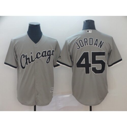 68636836163b8_1 Men's Chicago White Sox #45 Michael Jordan Gray Cool Base Stitched MLB Jersey