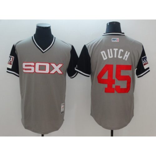 6863684011f6f_1 Men's Chicago White Sox #45 Michael Jordan Grey Cool Base Stitched Jersey