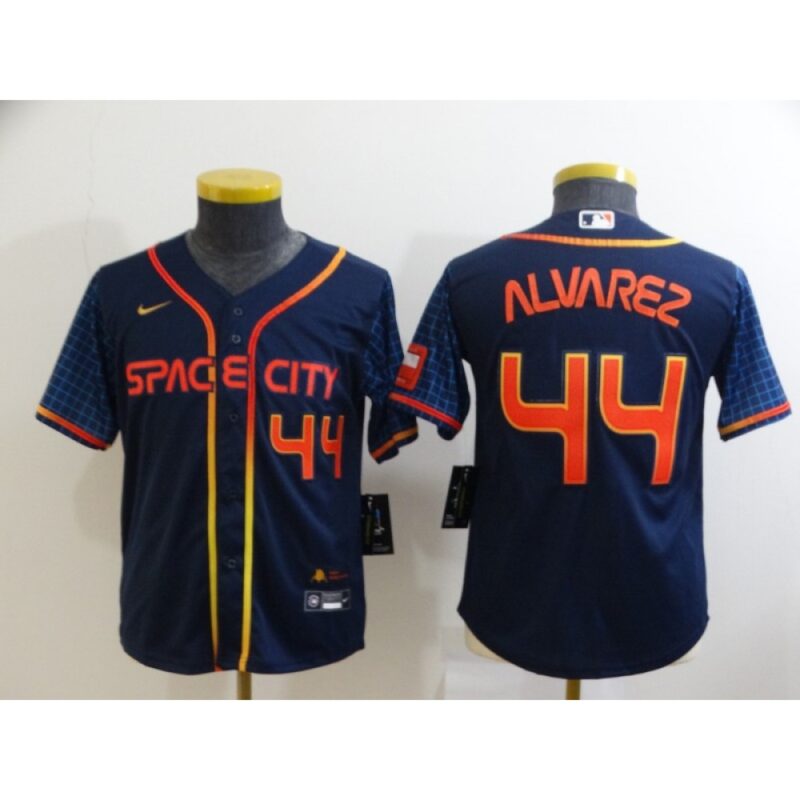 686368945b1a3_1 Youth Houston Astros #44 Yordan Alvarez 2022 Navy City Connect Stitched Jersey