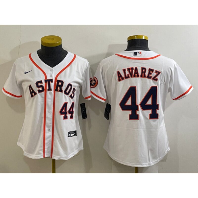 686368f90acec_1 Women's Houston Astros #44 Yordan Alvarez White With Patch Cool Base Stitched Baseball Jersey(Run Small)