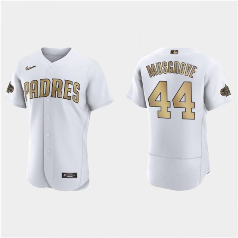 68636915a2ce8_1 Men's San Diego Padres #44 Joe Musgrove 2022 All-Star White Flex Base Stitched Baseball Jersey