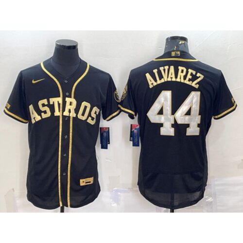 68636932bbd88_1 Men's Houston Astros #44 Yordan Alvarez Black Gold Flex Base Stitched Jersey