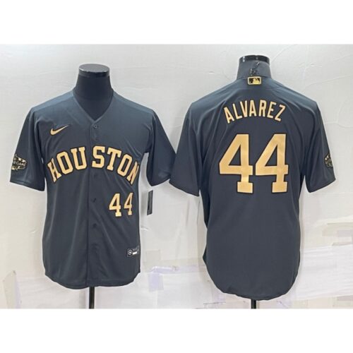 6863694862860_1 Men's Houston Astros #44 Yordan Alvarez 2022 All-Star Charcoal Cool Base Stitched Baseball Jersey
