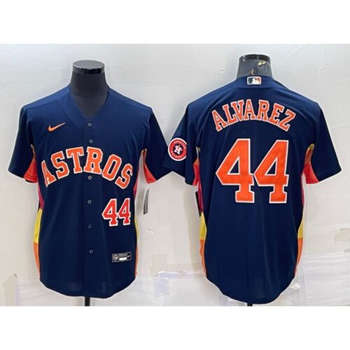 686369780cf91_1 Men's Houston Astros #44 Yordan Alvarez Navy With Patch Cool Base Stitched Jersey
