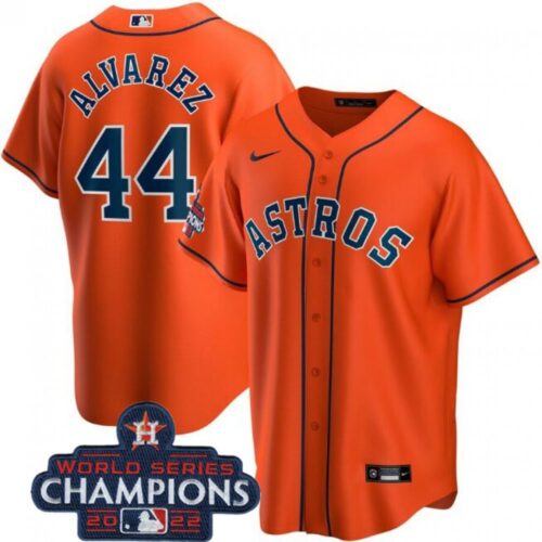 686369aba957f_1 Men's Houston Astros #44 Yordan Alvarez Orange 2022 World Series Champions Stitched Baseball Jersey
