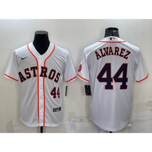 686369b92c476_1 Men's Houston Astros #44 Yordan Alvarez White With Patch Cool Base Stitched Jersey