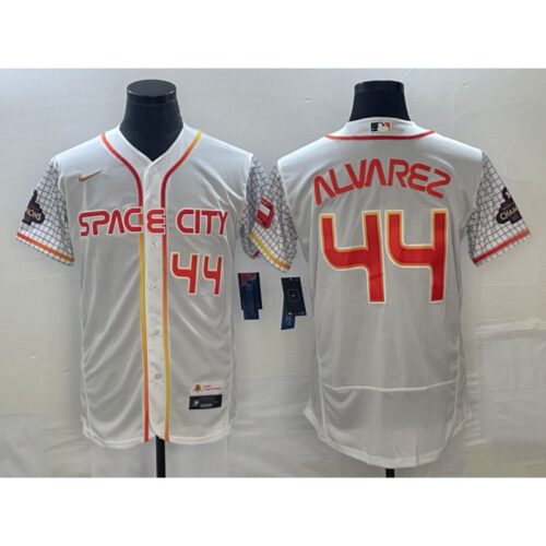 686369c79732c_1 Men's Houston Astros #44 Yordan Alvarez White With 2022 World Serise Champions Patch Stitched Baseball Jersey