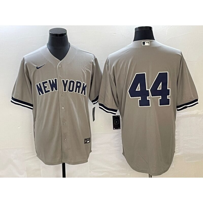686369f1c63a2_1 Men's New York Yankees #44 Reggie Jackson Gray Cool Base Stitched Baseball Jersey
