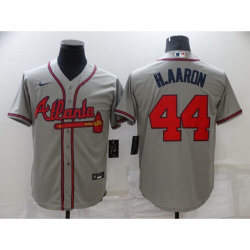 68636b04331bc_1 Men's Atlanta Braves #44 Hank Aaron Grey Cool Base Stitched Jersey