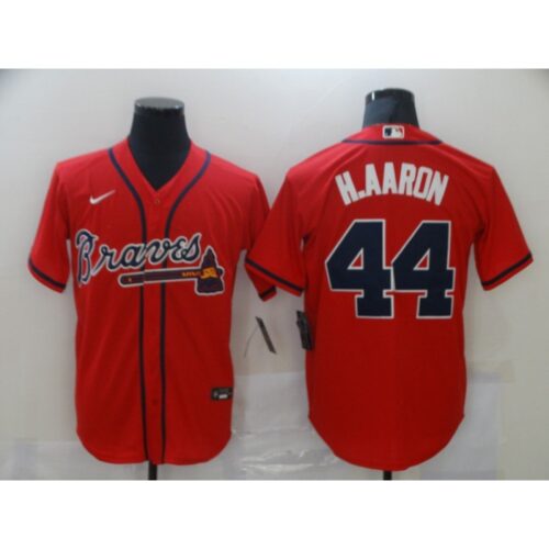 68636b0ee4508_1 Men's Atlanta Braves #44 Hank Aaron Red Stitched MLB Jersey