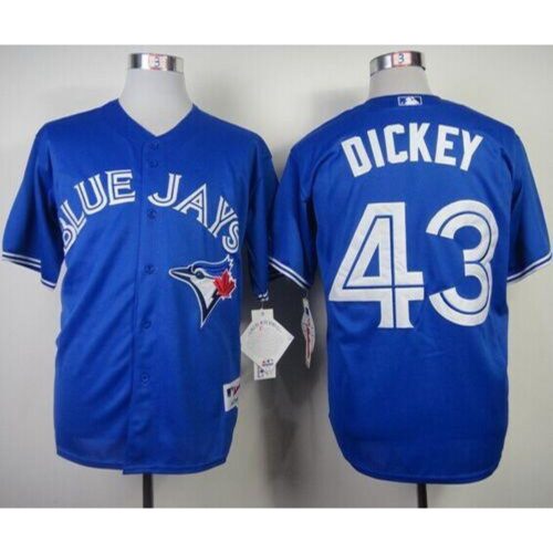 68636b52b7bfe_1 Blue Jays #43 R.A. Dickey Blue Alternate Cool Base Stitched MLB Jersey