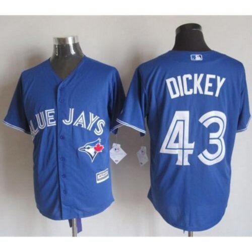 68636b79e42b5_1 Blue Jays #43 R.A. Dickey Blue New Cool Base Stitched MLB Jersey