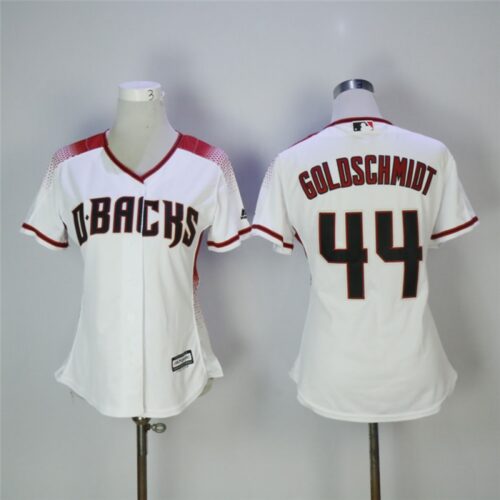 68636d088d36e_1 Women's Arizona Diamondbacks #44 Paul Goldschmidt White/Sedona Cool Base Stitched MLB Jersey