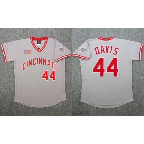 68636d0ebf9fd_1 Men's Cincinnati Reds #44 Eric Davis Gray 1990 World Series Stitched Jersey