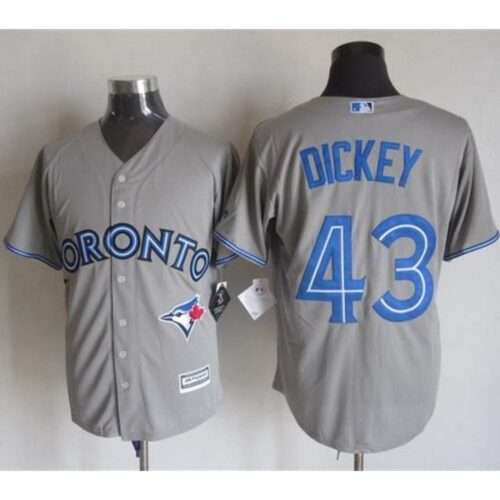 68636d3d4e328_1 Blue Jays #43 R.A. Dickey Grey New Cool Base Stitched MLB Jersey