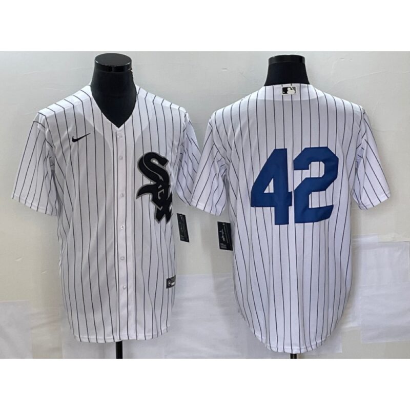 68636dee956fd_1 Men's Chicago White Sox #42 Jackie Robinson White Cool Base Stitched Jersey