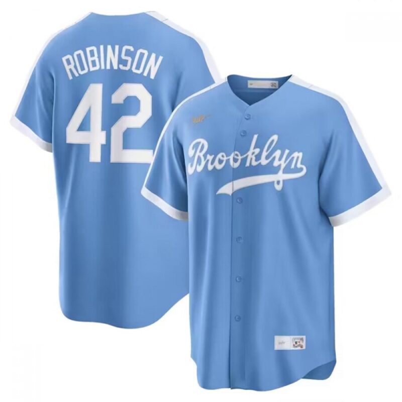 68636e1c40a00_1 Men's Los Angeles Dodgers #42 Jackie Robinson Light Blue Cool Base Stitched Baseball Jersey