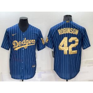68636e340ad30_1 Men's Los Angeles Dodgers #42 Jackie Robinson Navy Gold Cool Base Stitched Baseball Jersey