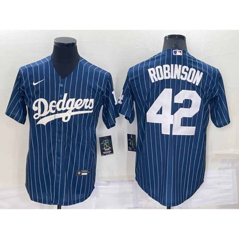 68636e44e426c_1 Men's Los Angeles Dodgers #42 Jackie Robinson Navy Cool Base Stitched Jersey