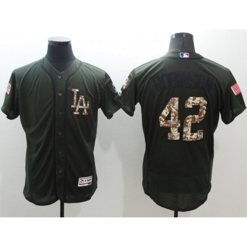 68636e88ad9ad_1 Dodgers #42 Jackie Robinson Green Flexbase Authentic Collection Salute to Service Stitched MLB Jersey