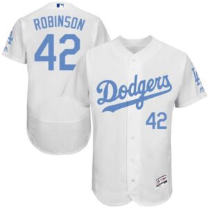68636ea76f4c7_1 Dodgers #42 Jackie Robinson White Flexbase Authentic Collection 2016 Father's Day Stitched MLB Jersey