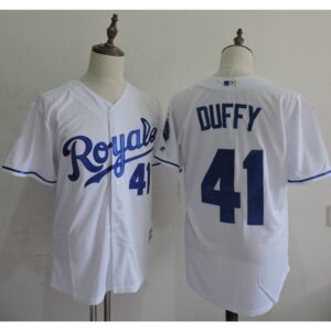 68636fcb9764a_1 Royals #41 Danny Duffy White New Cool Base Stitched MLB Jersey