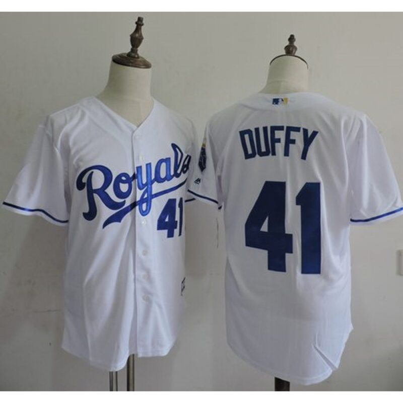 68636fcb9764a_1 Royals #41 Danny Duffy White New Cool Base Stitched MLB Jersey