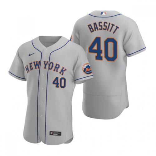68637063d3cde_1 Men's New York Mets #40 Chris Bassitt Grey Flex Base Stitched Jersey