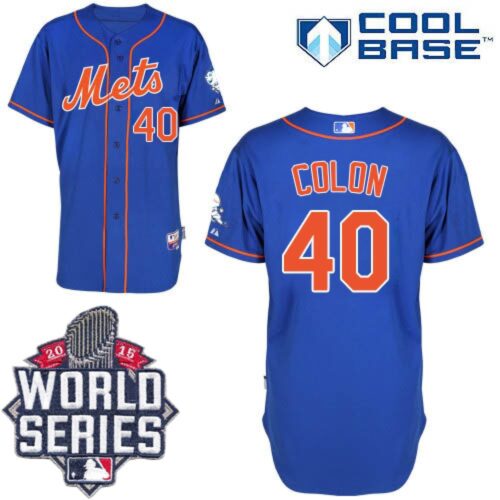 6863707407b1d_1 Mets #40 Bartolo Colon Blue Alternate Home Cool Base W/2015 World Series Patch Stitched MLB Jersey