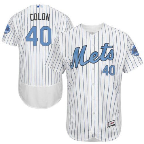 686370823165a_1 Mets #40 Bartolo Colon White(Blue Strip) Flexbase Authentic Collection 2016 Father's Day Stitched MLB Jersey
