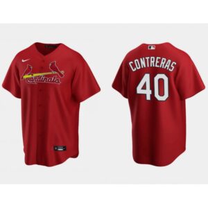68637089024e8_1 Men's St. Louis Cardinals #40 Willson Contreras Red Cool Base Stitched Jersey
