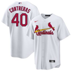 6863708c49eaa_1 Men's St. Louis Cardinals #40 Willson Contreras White Cool Base Stitched Jersey
