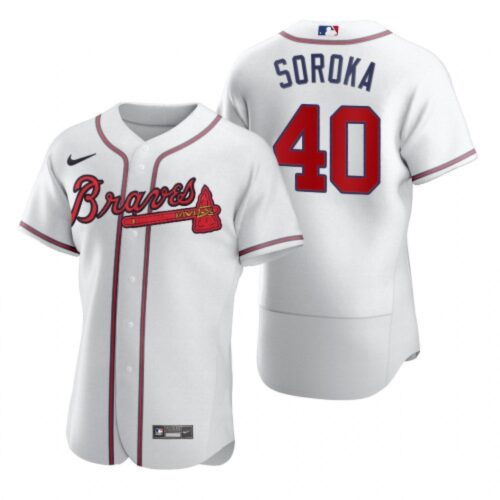 686370a7d15d4_1 Men's Atlanta Braves #40 Mike Soroka 2020 White Flex Base Stitched Jersey