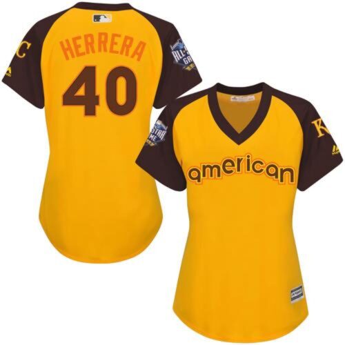686370ae07fcd_1 Royals #40 Kelvin Herrera Gold 2016 All-Star American League Women's Stitched MLB Jersey
