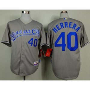 686370b9d2370_1 Royals #40 Kelvin Herrera Grey Cool Base Stitched MLB Jersey