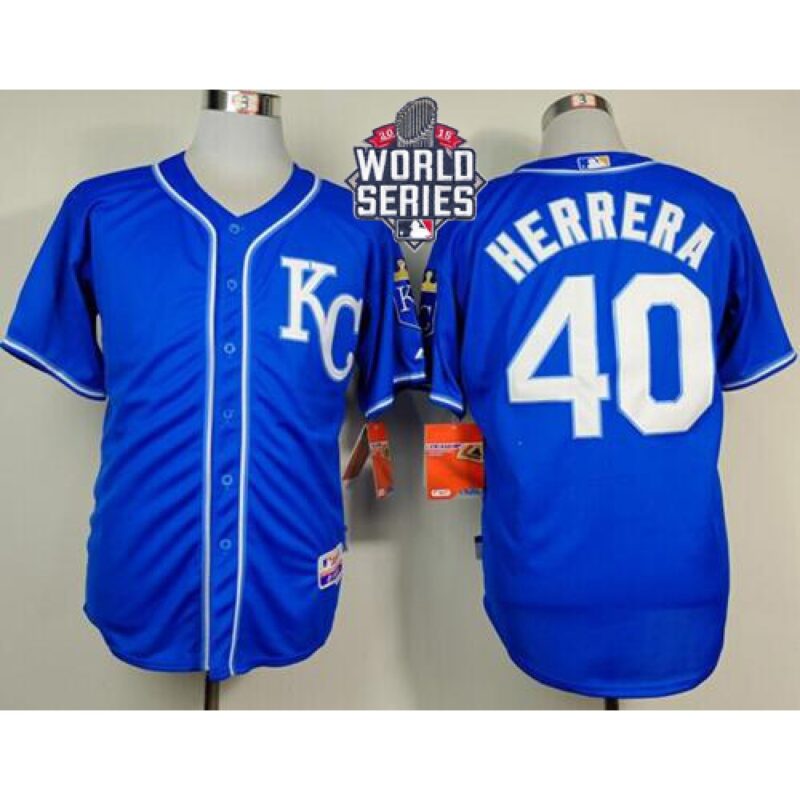 686370c4212e9_1 Royals #40 Kelvin Herrera Light Blue Alternate 2 Cool Base W/2015 World Series Patch Stitched MLB Jersey