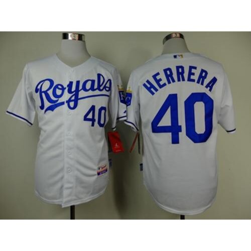 686370d5556f8_1 Royals #40 Kelvin Herrera White Cool Base Stitched MLB Jersey