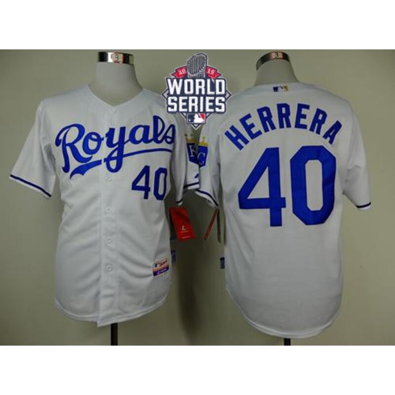 686370d892482_1 Royals #40 Kelvin Herrera White Cool Base W/2015 World Series Patch Stitched MLB Jersey